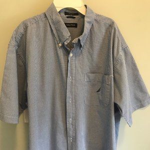 Nautica Men's gingham button down SS